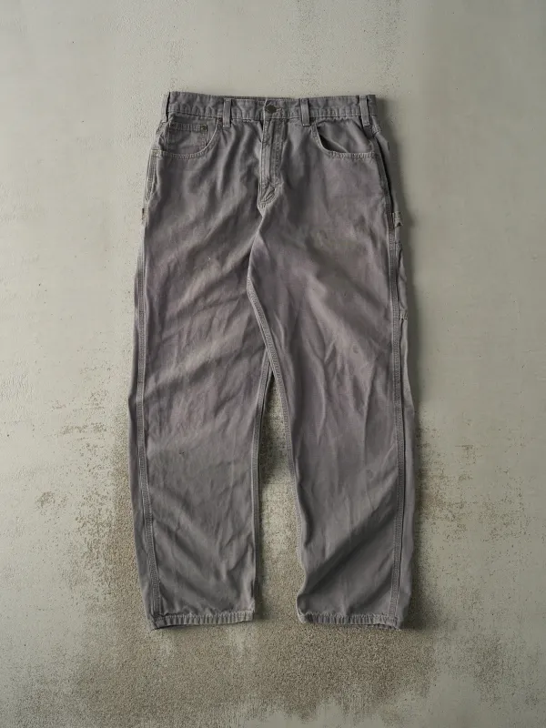 Vintage Y2K Grey Carhartt Carpenter Pants (34.5x32) sold by Rebalance Vintage