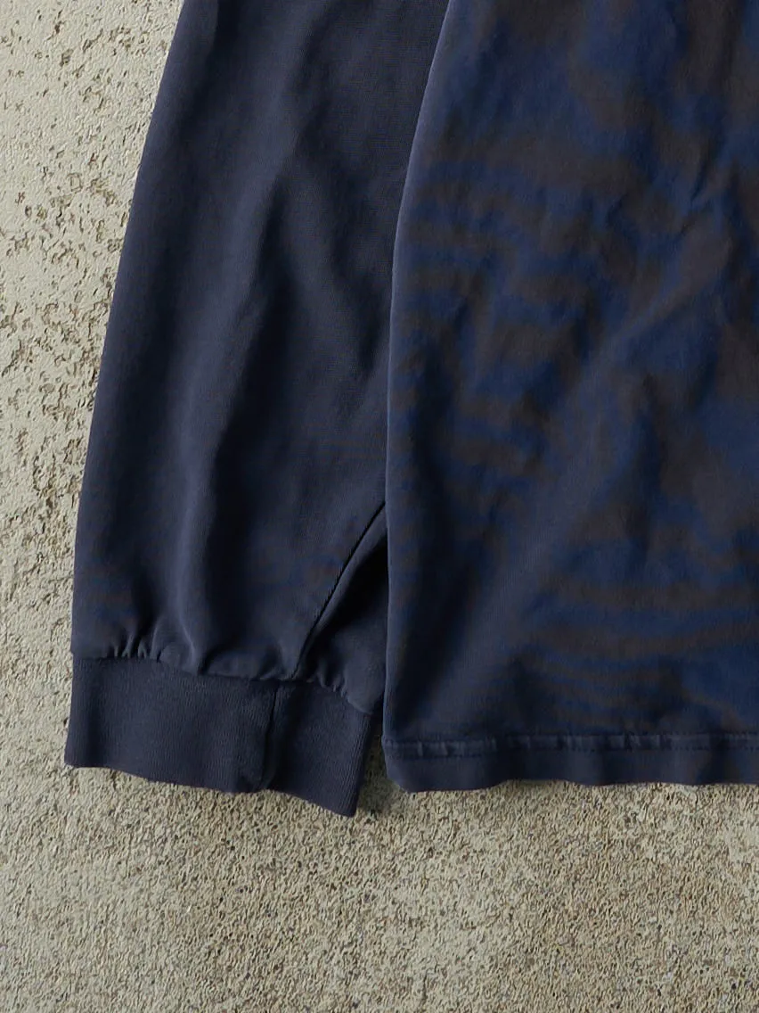 Vintage Y2K Navy Blue Nike Embroidered Mock Neck Long Sleeve (L) sold by Rebalance Vintage product image thumbnail 3