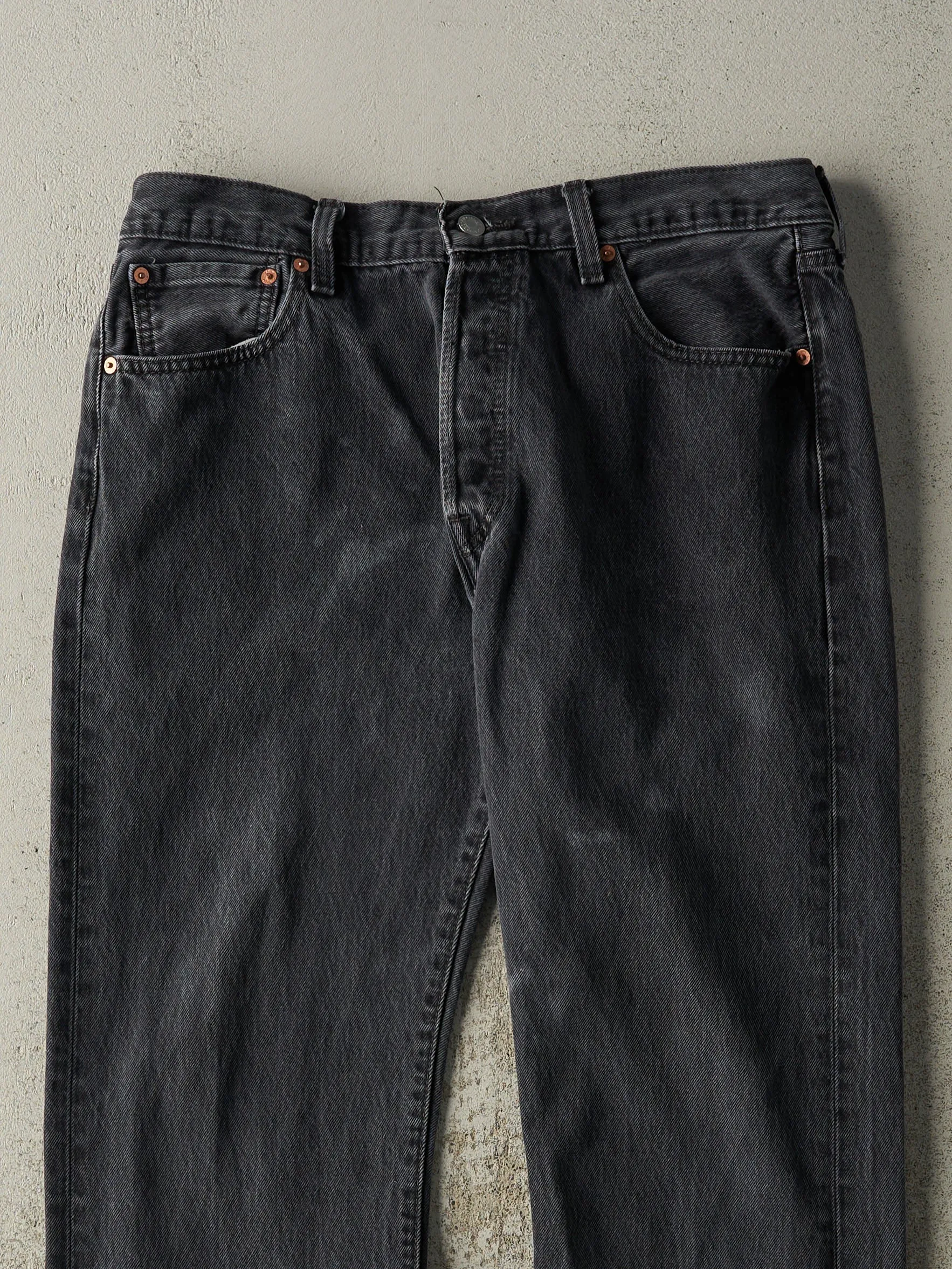Vintage Y2K Faded Black Levi's 501 Denim Pants (34x31) sold by Rebalance Vintage product image thumbnail 3