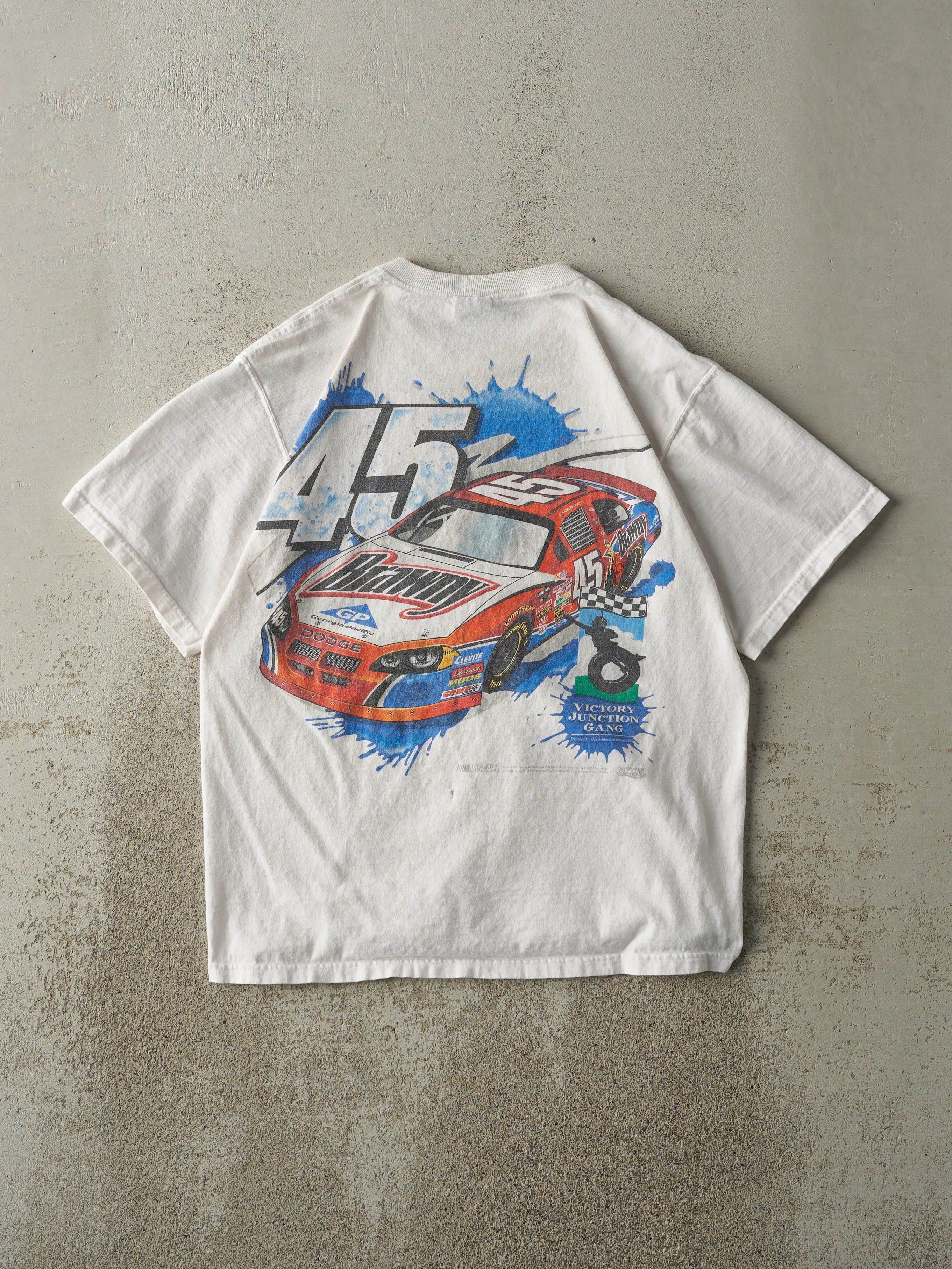 Vintage Y2K White Kyle Petty Nascar Racing Tee (M) sold by Rebalance Vintage