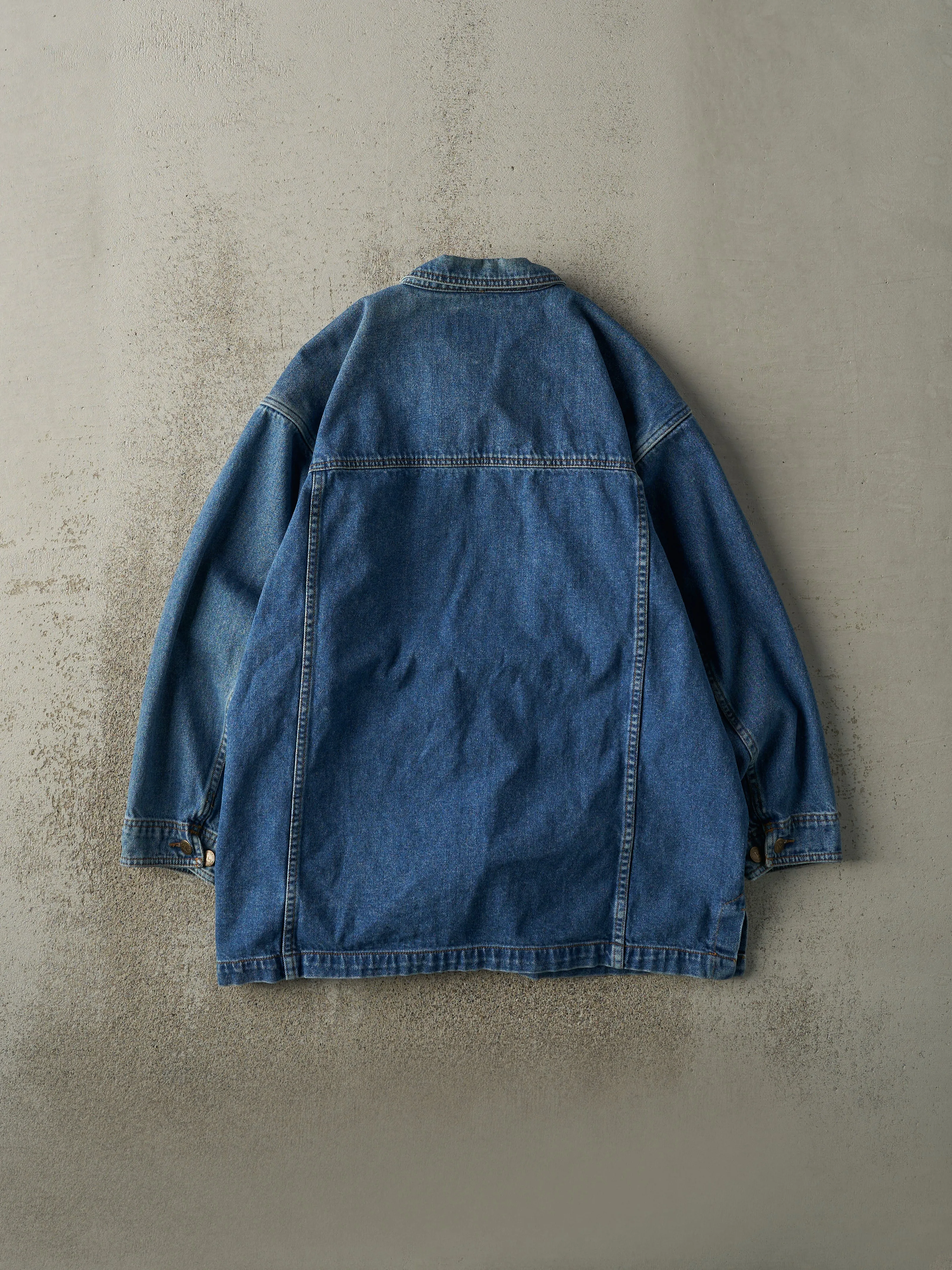 Vintage 90s Mid Wash Denim Chore Jacket (L/XL) sold by Rebalance Vintage product image thumbnail 3