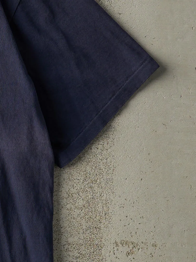 Vintage 90s Navy Blue Michigan Wolverines Single Stitch Tee (M) sold by Rebalance Vintage product image thumbnail 3