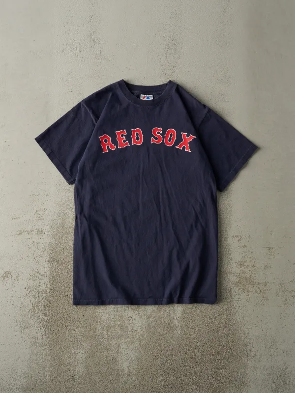 Vintage Y2K Navy Blue Boston Red Sox #33 Jason Veritek Tee (S/M) sold by Rebalance Vintage