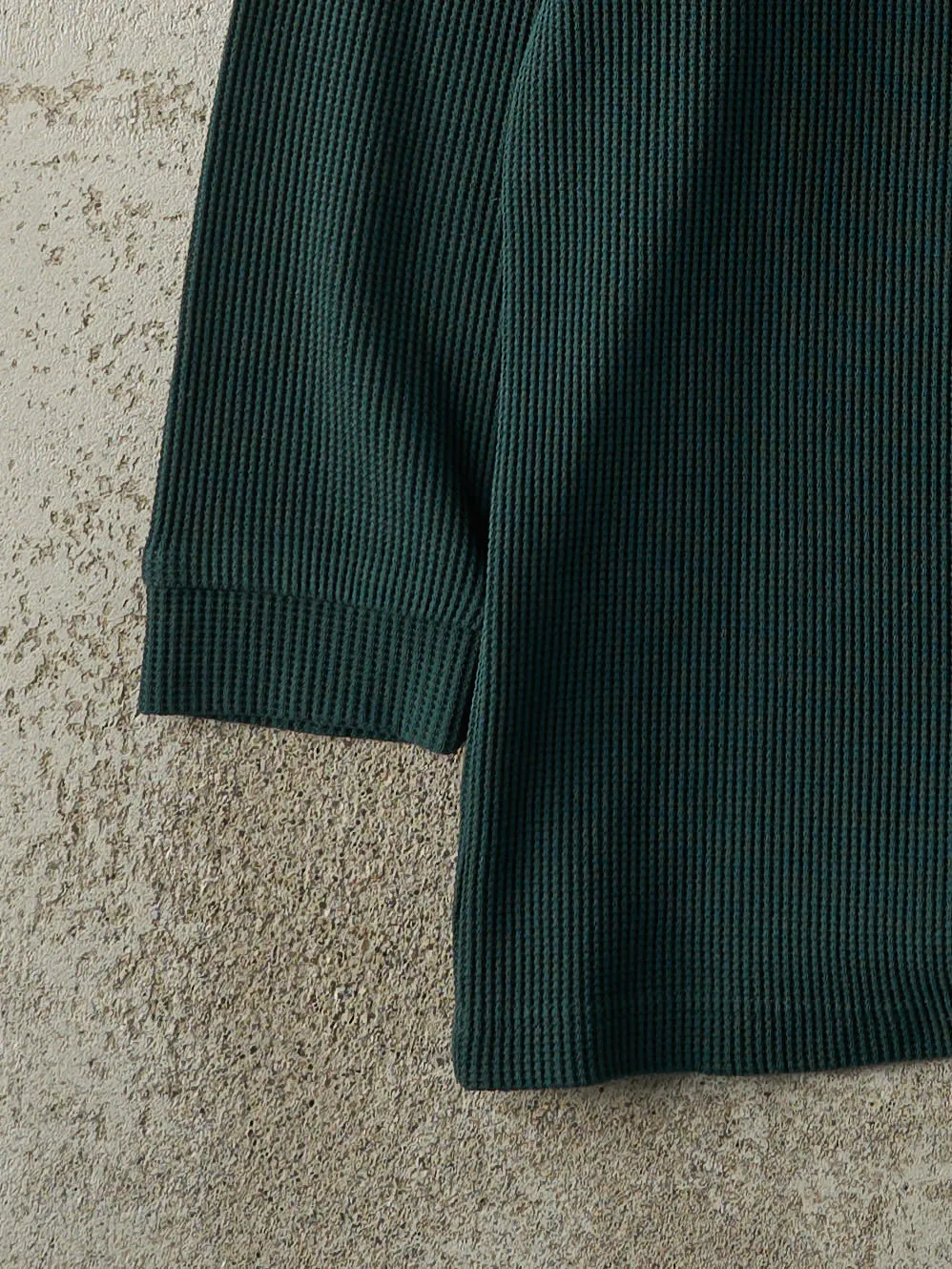 Vintage 90s Green Quarter Button Thermal Long Sleeve (M) sold by Rebalance Vintage product image thumbnail 3
