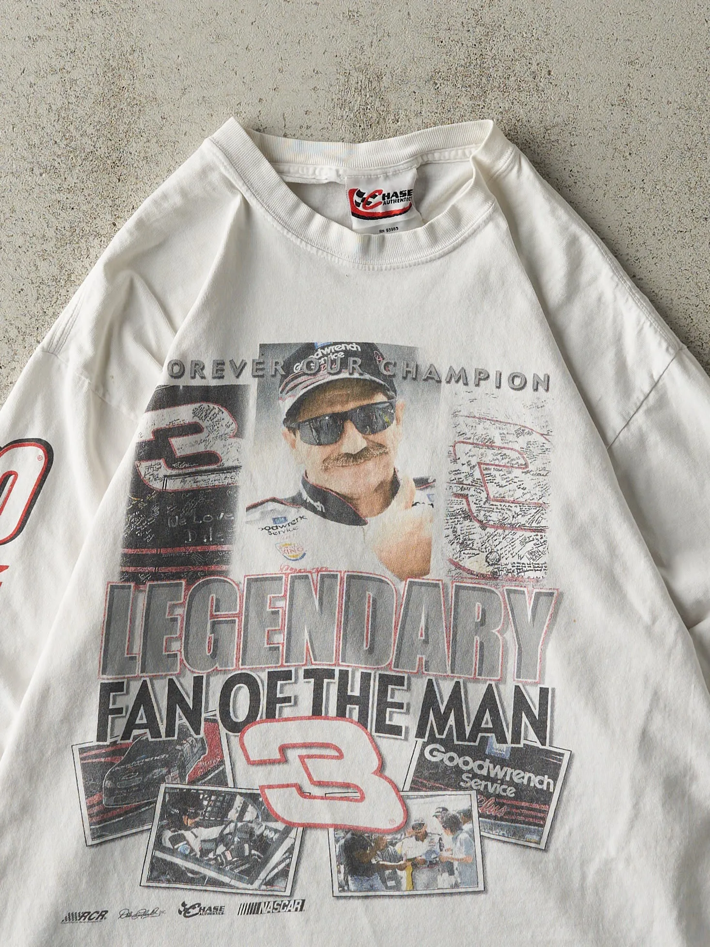 Vintage 90s White Dale Earnhardt Nascar Racing Long Sleeve (M) sold by Rebalance Vintage product image thumbnail 2