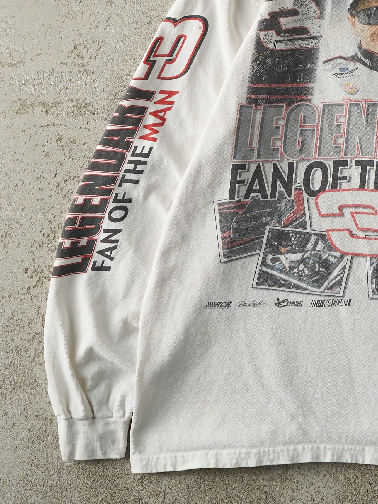 Vintage 90s White Dale Earnhardt Nascar Racing Long Sleeve (M) sold by Rebalance Vintage product image thumbnail 3
