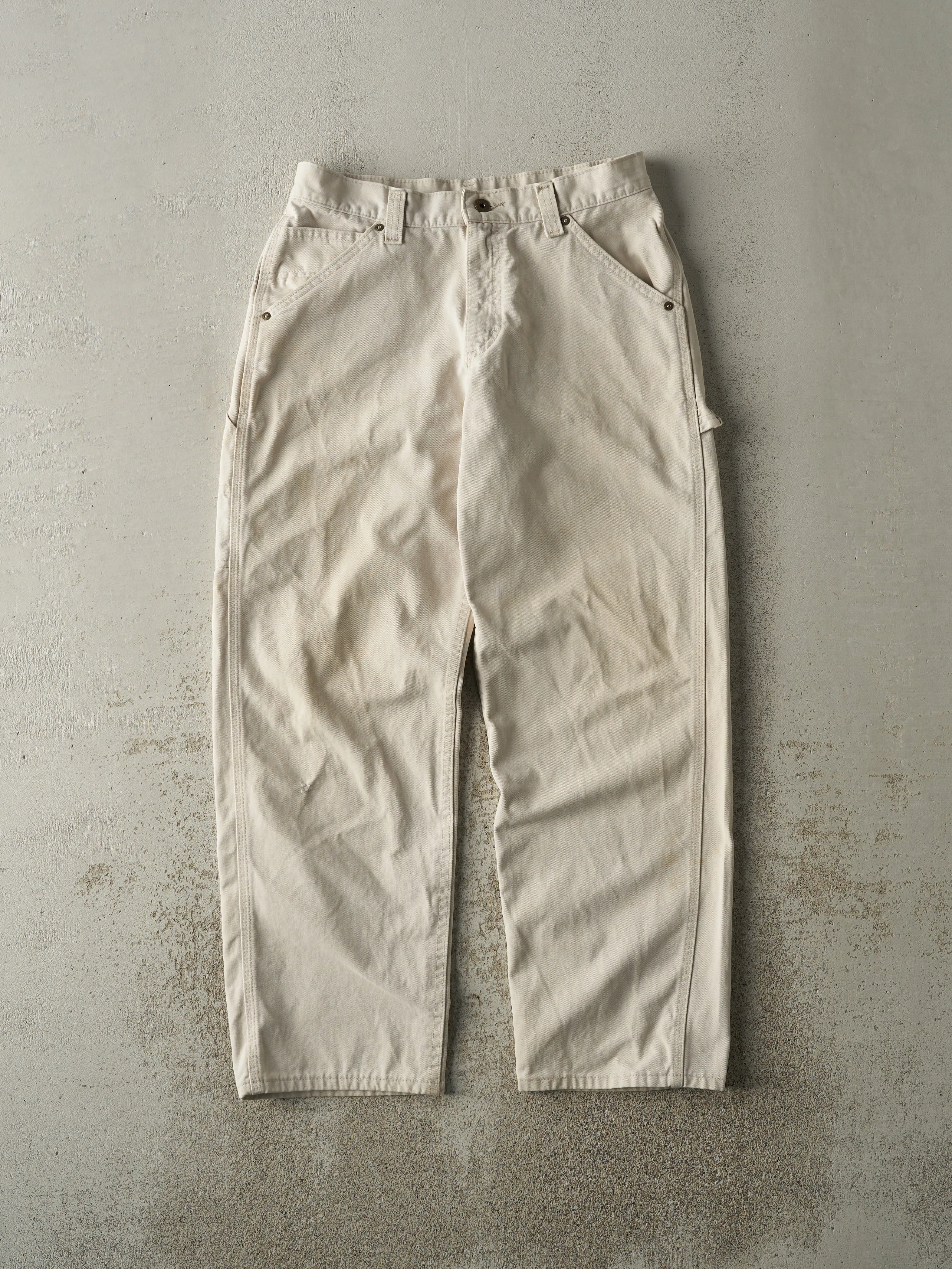Vintage 90s Beige Lee Dungarees Carpenter Pants (30x29.5) sold by Rebalance Vintage