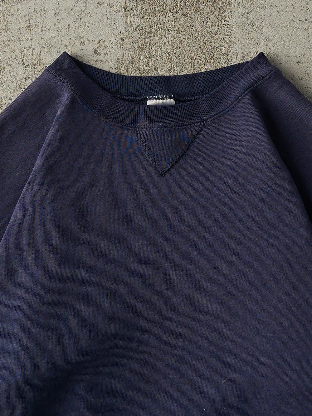 Vintage Y2K Navy Blue Blank Russell Athletic Crewneck (M) sold by Rebalance Vintage product image thumbnail 2