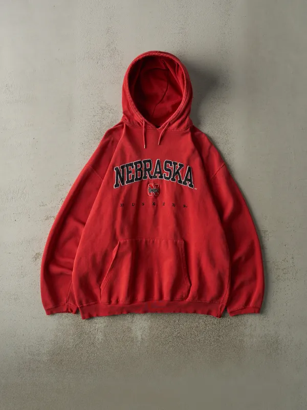 Vintage 90s Red Nebraska University Cornhuskers Hoodie (L/XL) sold by Rebalance Vintage