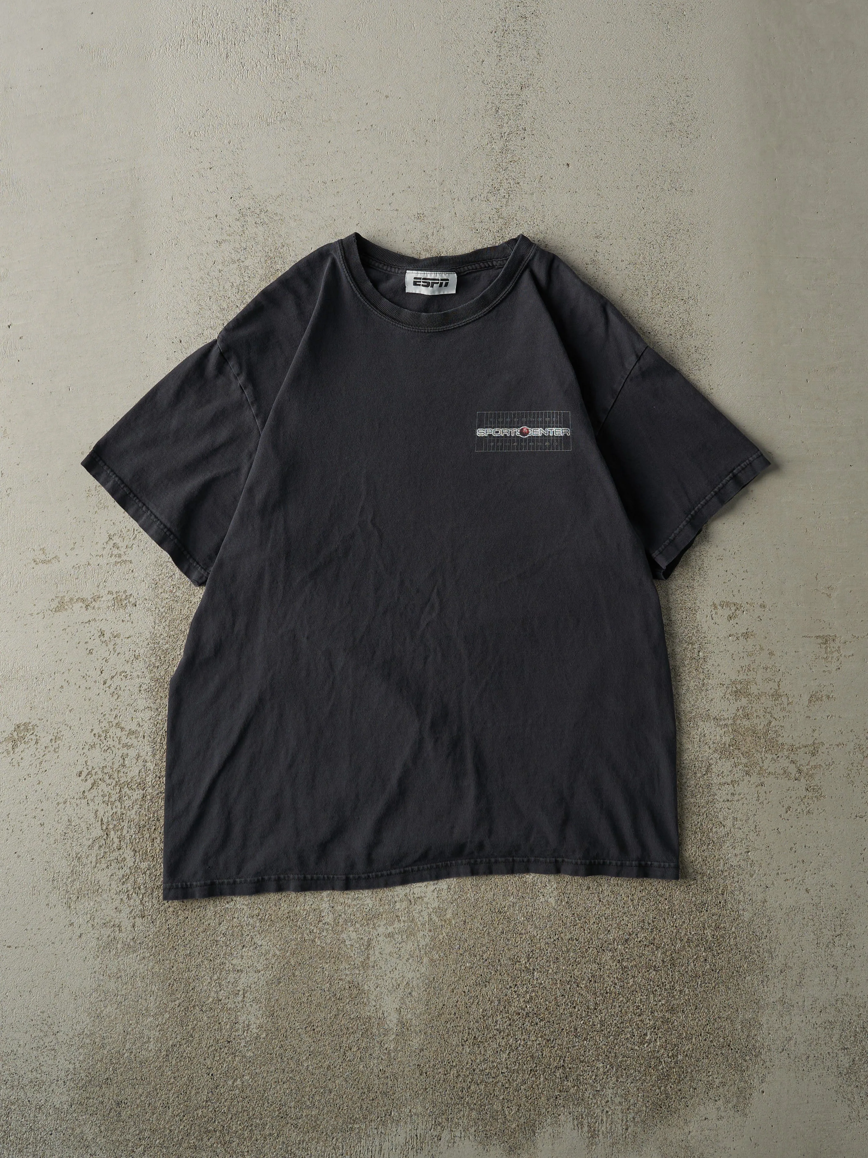 Vintage Y2K Faded Black ESPN Sportscenter Tee (M) sold by Rebalance Vintage product image thumbnail 2