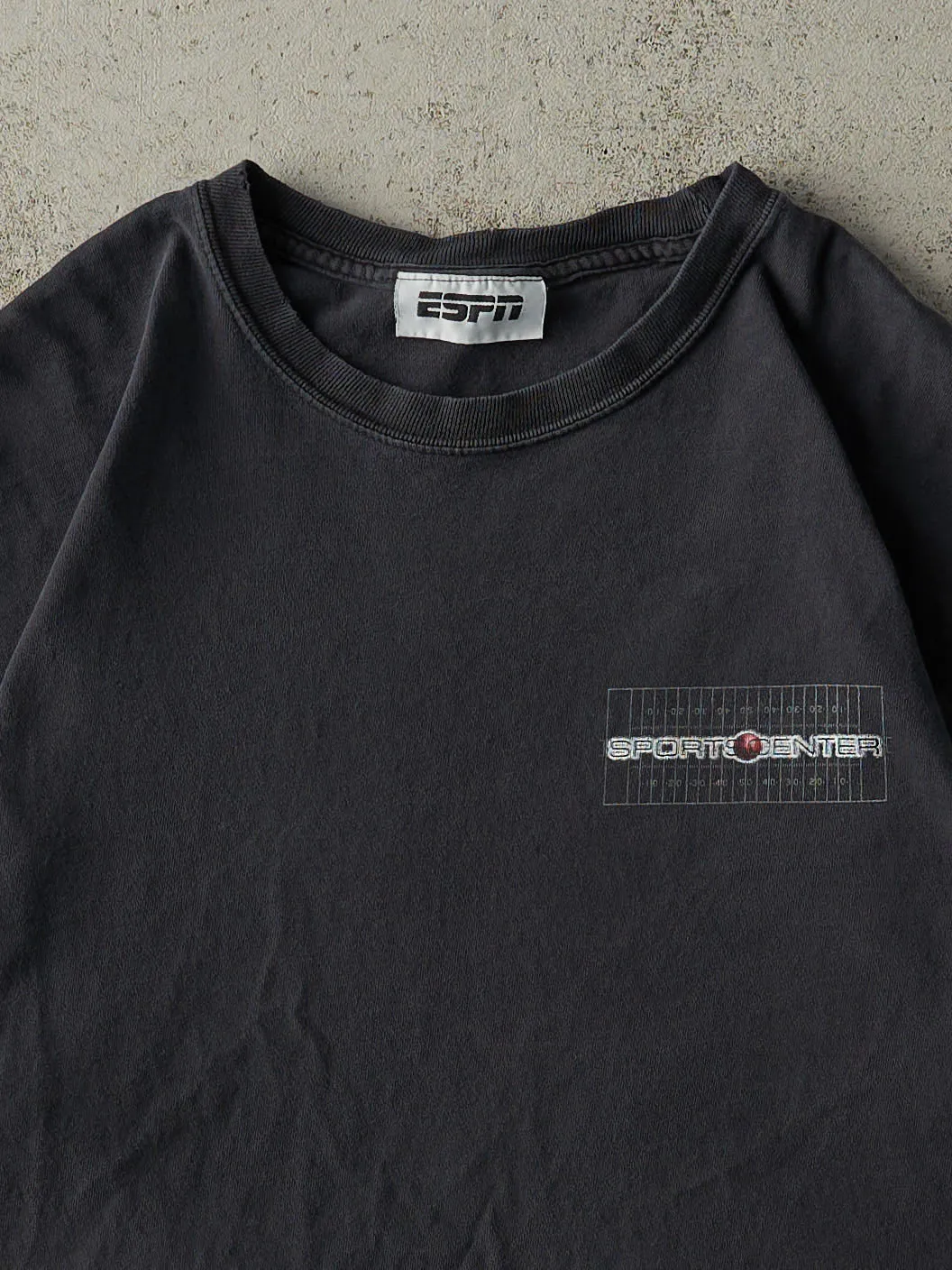 Vintage Y2K Faded Black ESPN Sportscenter Tee (M) sold by Rebalance Vintage product image thumbnail 3