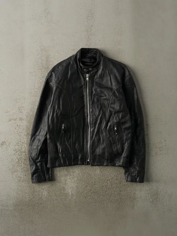 Vintage 80s Black Leather Biker Jacket (S) sold by Rebalance Vintage