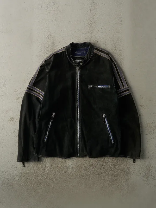 Vintage 90s Black Wilsons Suede Leather Jacket (M) sold by Rebalance Vintage