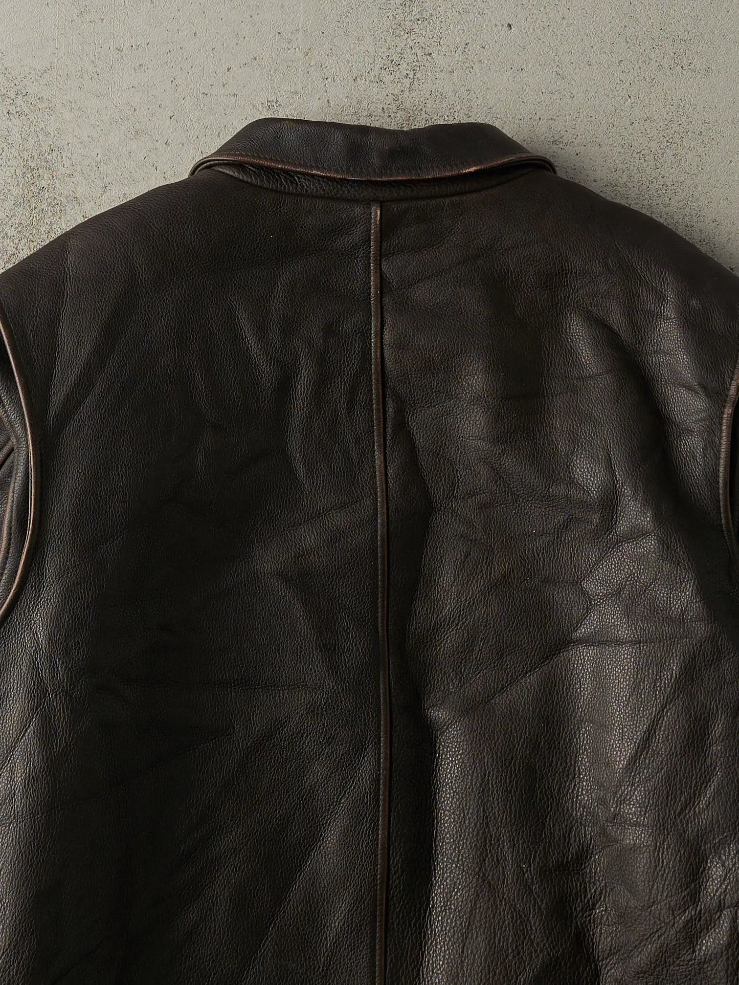 Vintage Y2K Brown Sonoma Leather Jacket (XXL) sold by Rebalance Vintage product image thumbnail 5