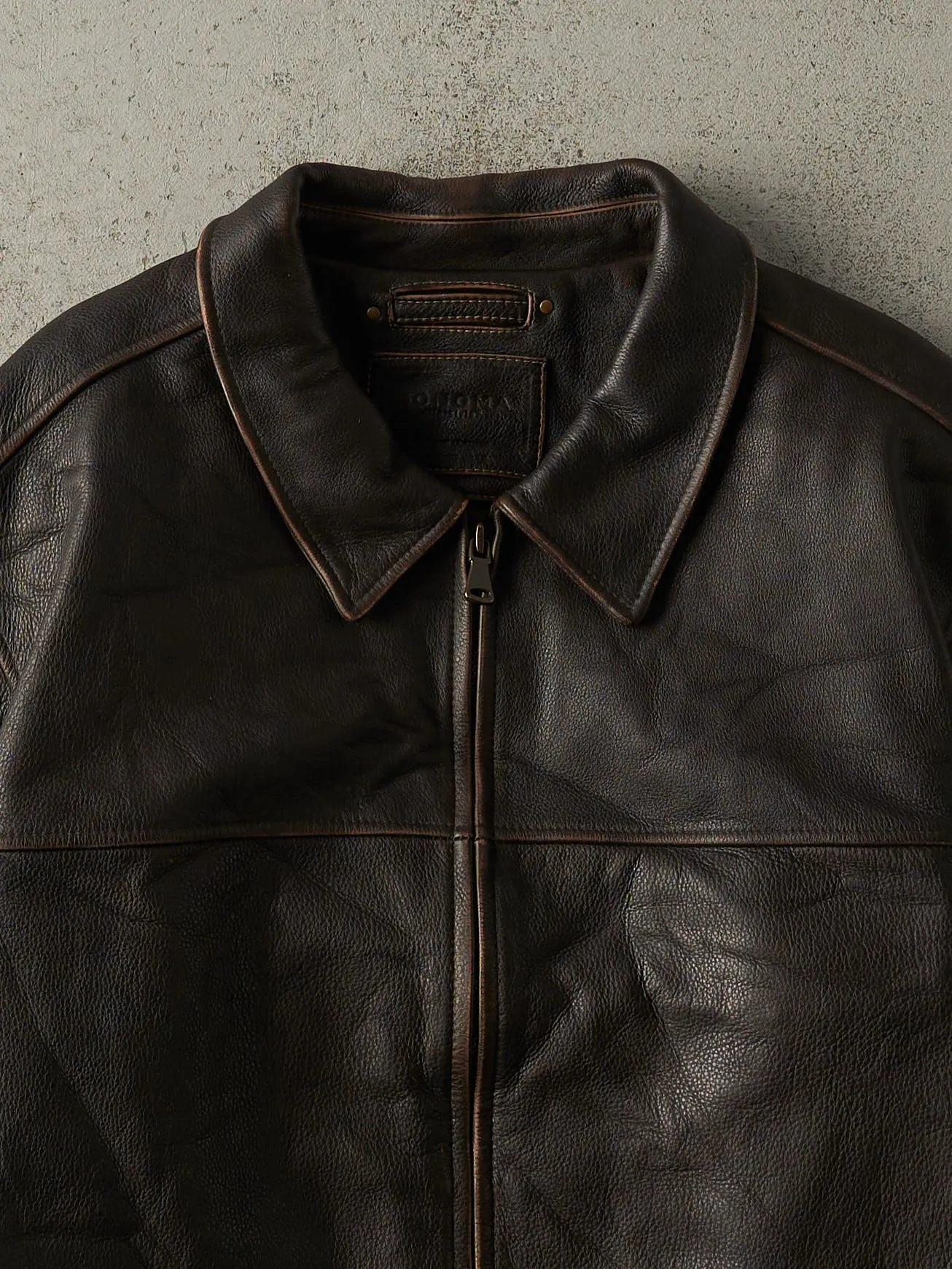 Vintage Y2K Brown Sonoma Leather Jacket (XXL) sold by Rebalance Vintage product image thumbnail 4