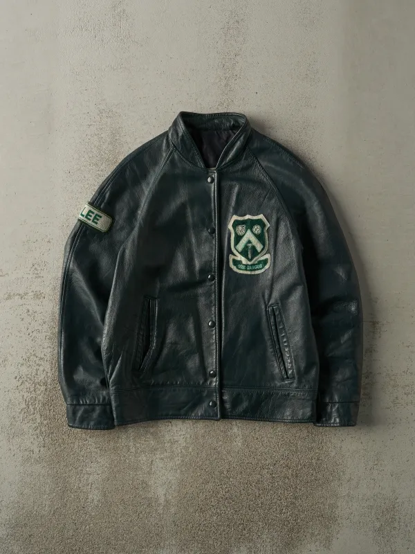 Vintage 80s Green Geology U of S Leather Jacket (S) sold by Rebalance Vintage