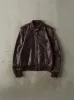 Vintage 90s Burgundy Leather Biker Jacket (M) sold by Rebalance Vintage