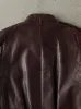 Vintage 90s Burgundy Leather Biker Jacket (M) sold by Rebalance Vintage