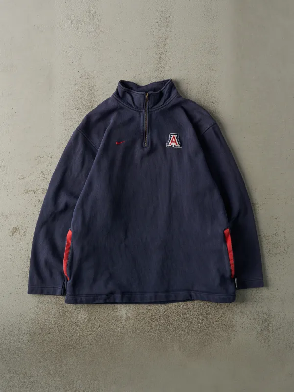 Vintage Y2K Navy Blue University of Arizona Nike Quarter Zip (L/XL) sold by Rebalance Vintage