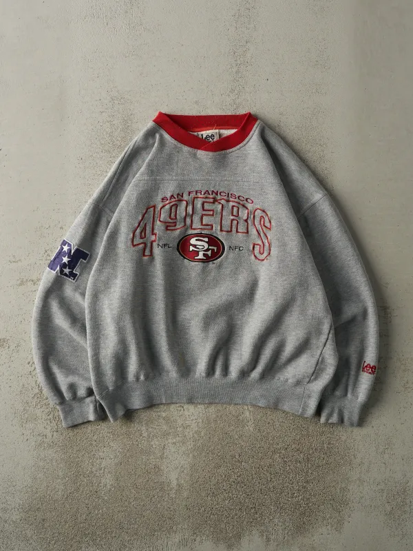 Vintage 90s Grey San Fransisco 49ers Boxy Crewneck (L) sold by Rebalance Vintage