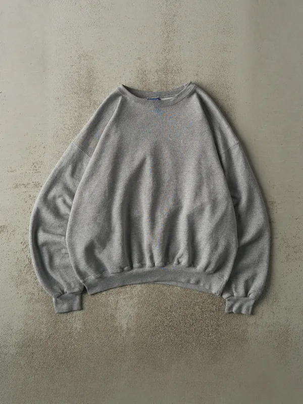 Vintage 90s Grey Champion Logo Crewneck (L) sold by Rebalance Vintage