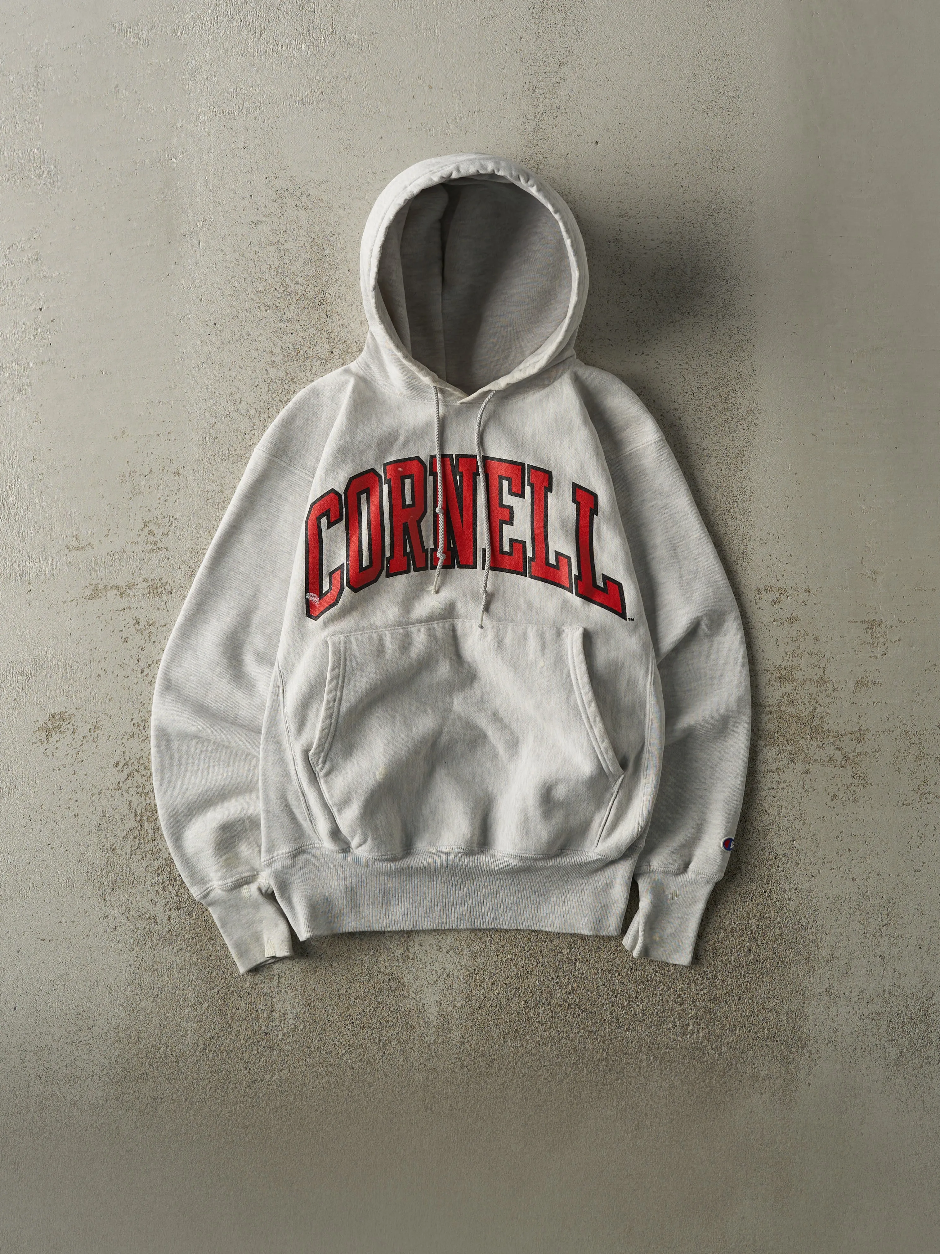 Vintage 90s Heather Grey Cornell University Hoodie (S) sold by Rebalance Vintage