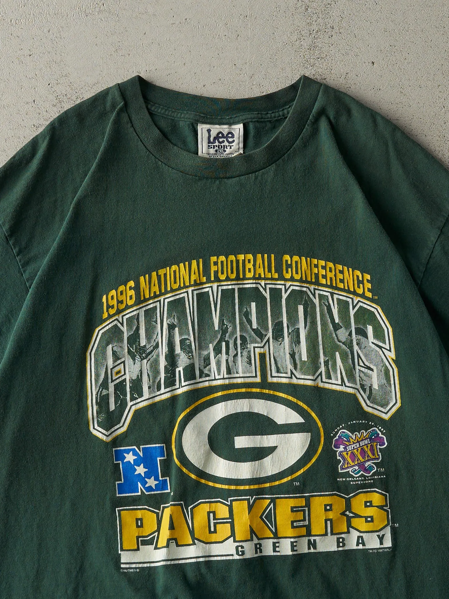 Vintage 97' Green Green Bay Packers NFC Champions Tee (XL) sold by Rebalance Vintage product image thumbnail 2