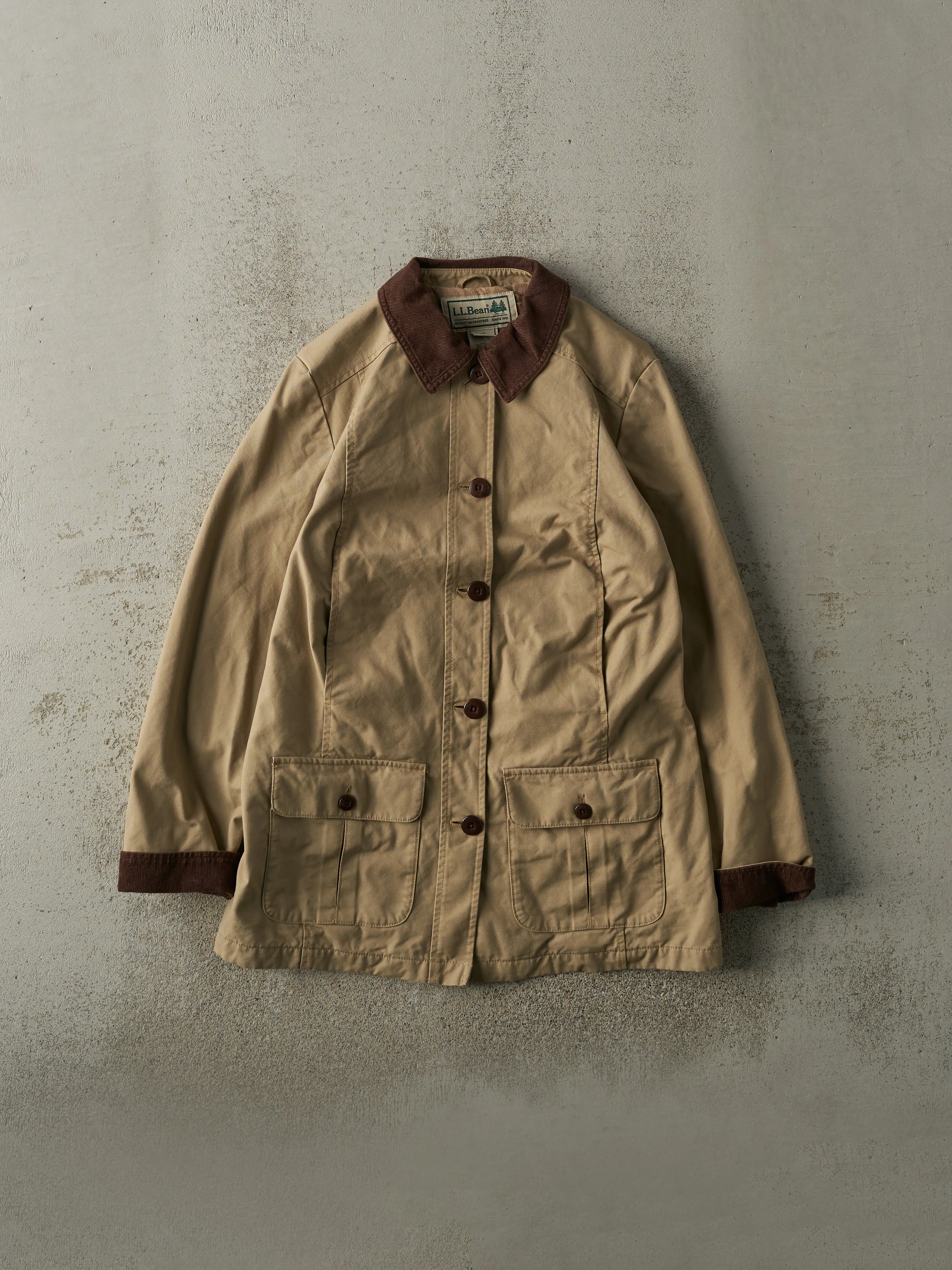 Vintage 90s Beige LL Bean Barn Jacket (XS) sold by Rebalance Vintage