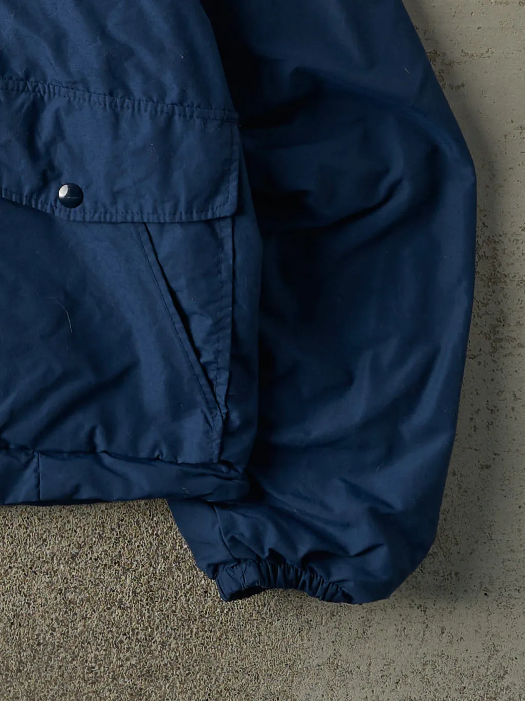 Vintage 90s Navy Blue & White Notre Dame Windbreaker Jacket (L) sold by Rebalance Vintage product image thumbnail 3