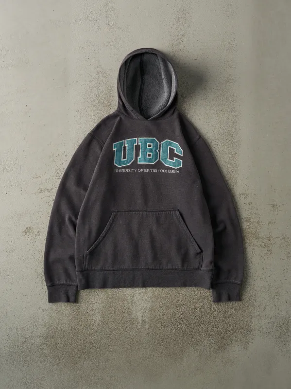 Vintage Y2K Charcoal Grey Embroidered UBC Hoodie (S/M) sold by Rebalance Vintage