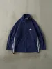 Vintage 90s Navy Blue Adidas Embroidered Zip Up Fleece (M) sold by Rebalance Vintage