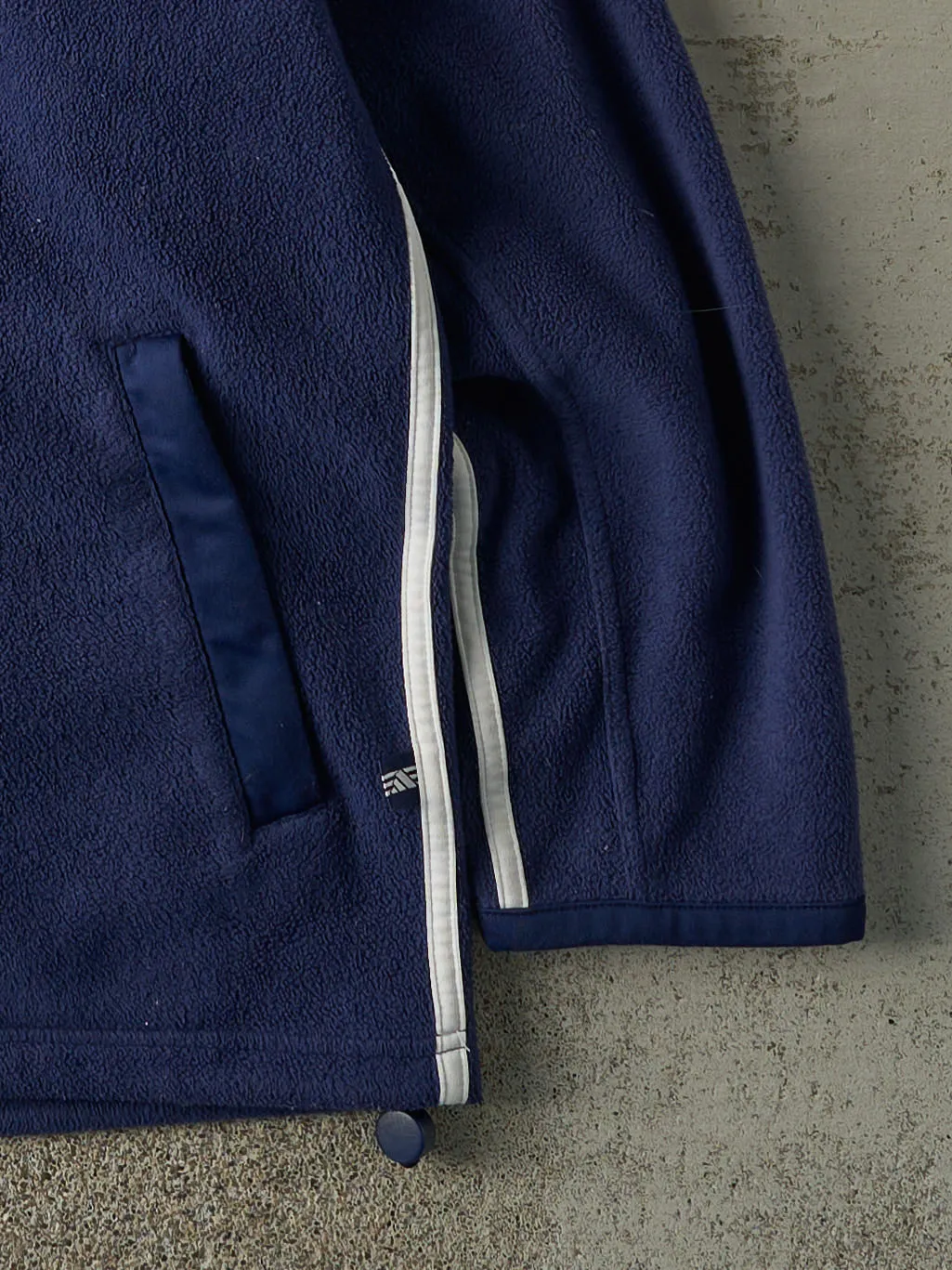 Vintage 90s Navy Blue Adidas Embroidered Zip Up Fleece (M) sold by Rebalance Vintage product image thumbnail 3