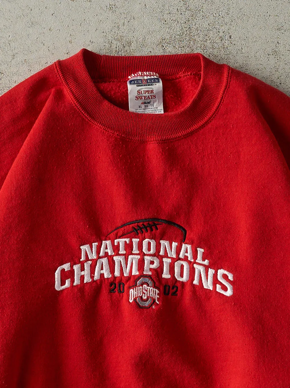 Vintage 02' Red Ohio State Buckeyes Football National Champions Crewneck (L) sold by Rebalance Vintage product image thumbnail 2