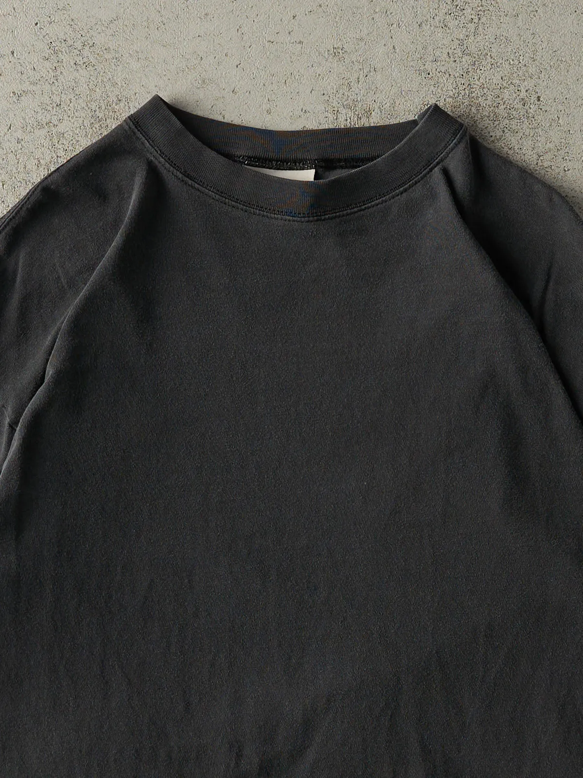 Vintage 90s Faded Black Blank Tee (L) sold by Rebalance Vintage product image thumbnail 2