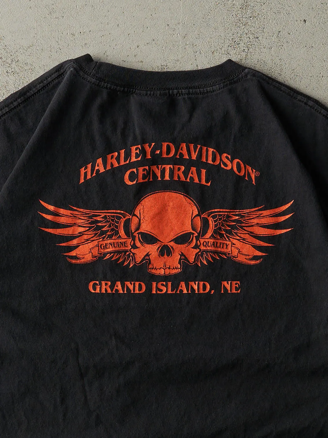 Vintage 09' Black Grand Island, NE Harley Davidson Pocket Tee (XL) sold by Rebalance Vintage product image thumbnail 4