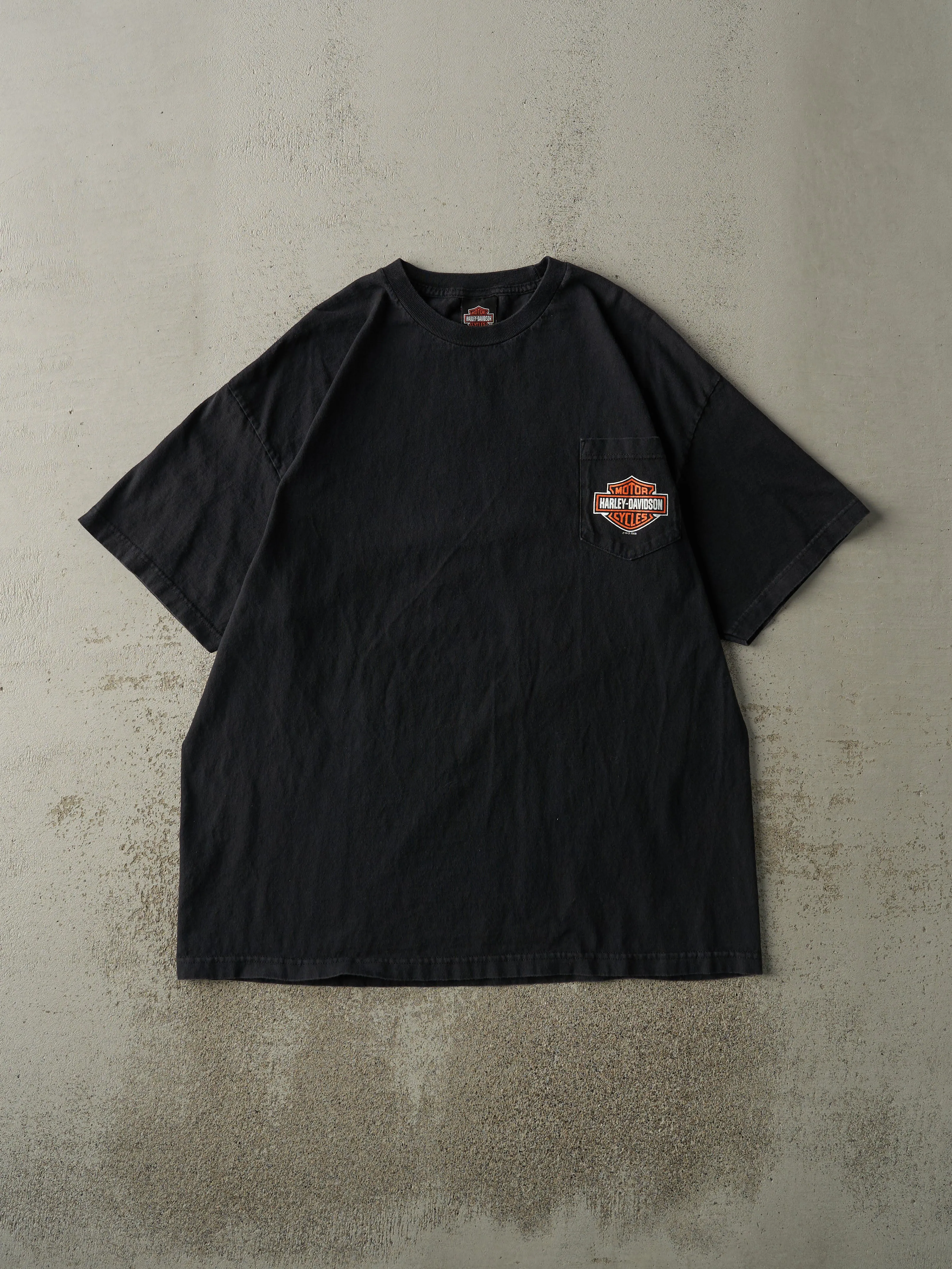 Vintage 09' Black Grand Island, NE Harley Davidson Pocket Tee (XL) sold by Rebalance Vintage product image thumbnail 2