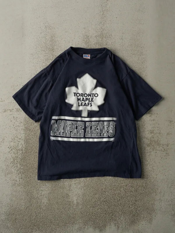 Vintage 90s Navy Blue Toronto Maple Leafs Tee (S) sold by Rebalance Vintage