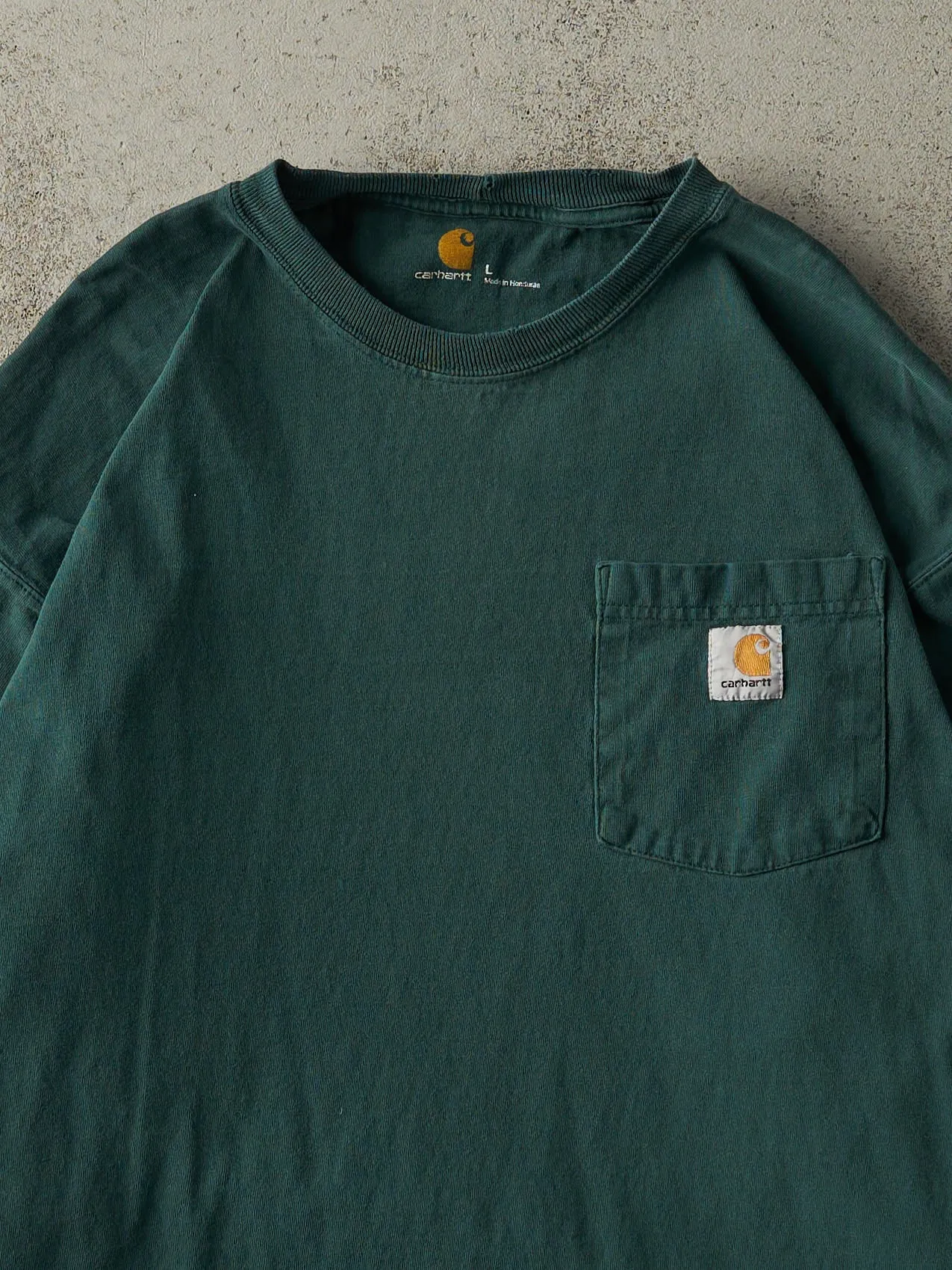 Vintage Y2K Green Carhartt Pocket Long Sleeve (L) sold by Rebalance Vintage product image thumbnail 2