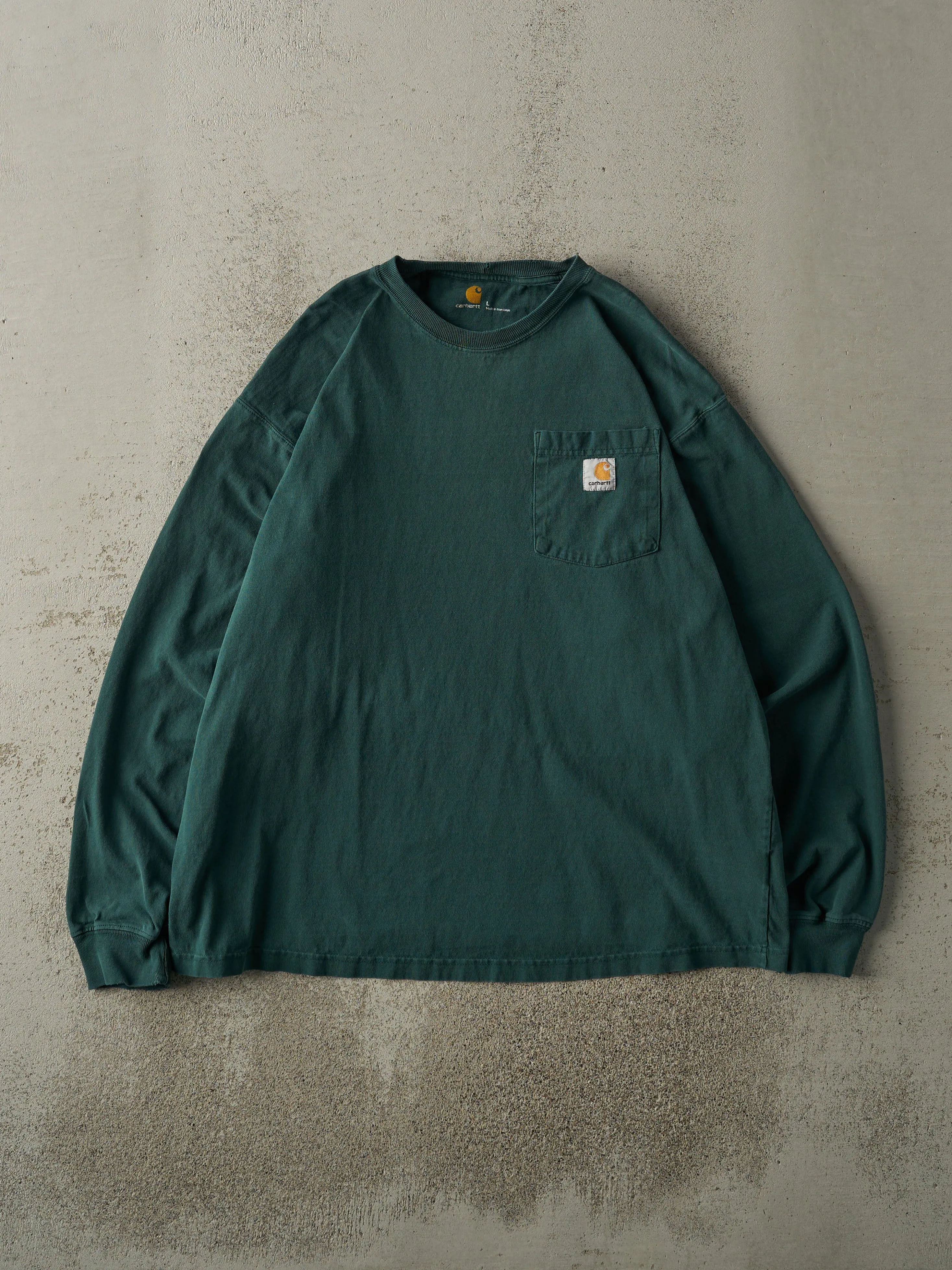 Vintage Y2K Green Carhartt Pocket Long Sleeve (L) sold by Rebalance Vintage