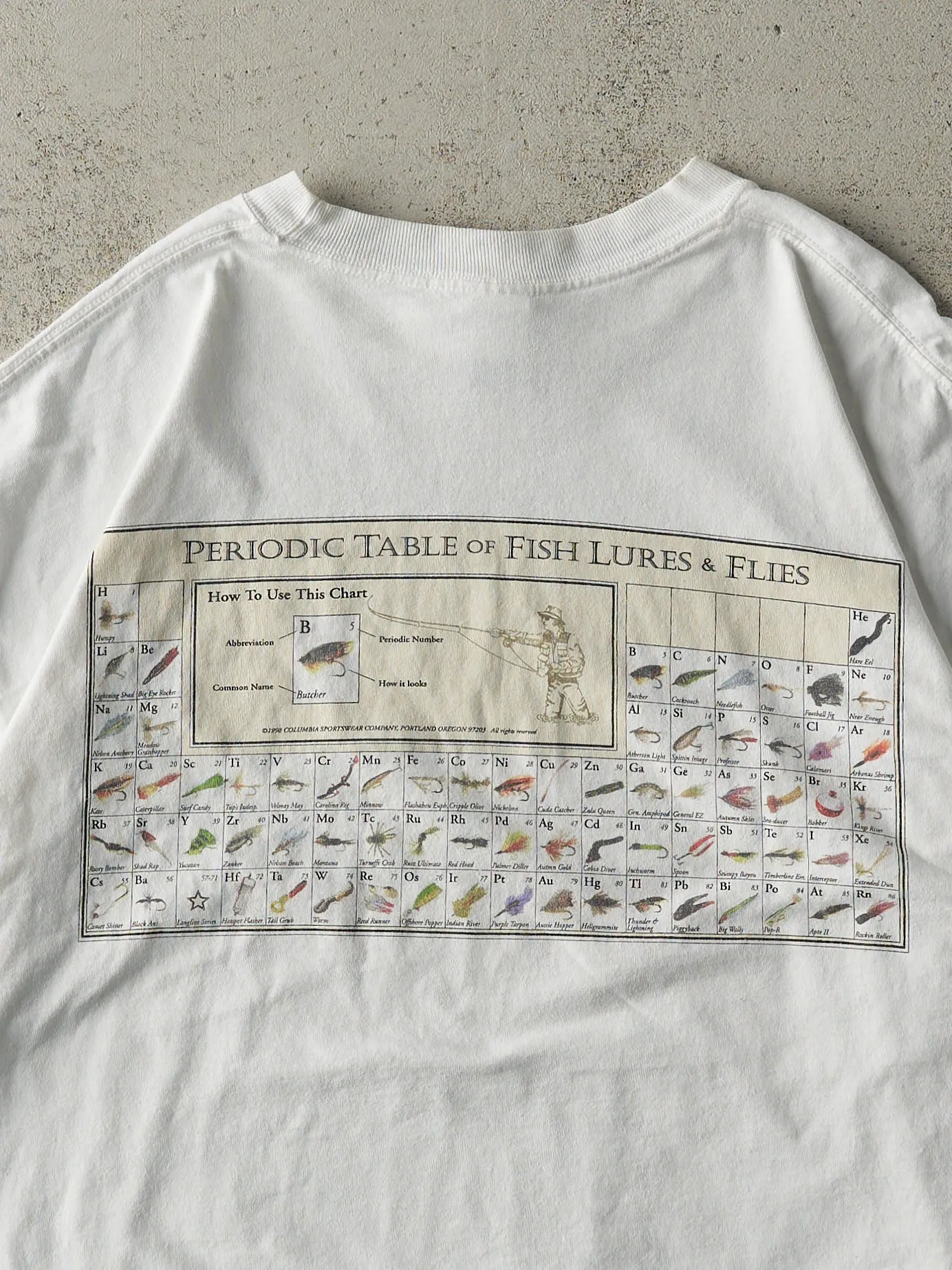 Vintage 90s White Columbia Sportswear Fishing Tee (L) sold by Rebalance Vintage product image thumbnail 4
