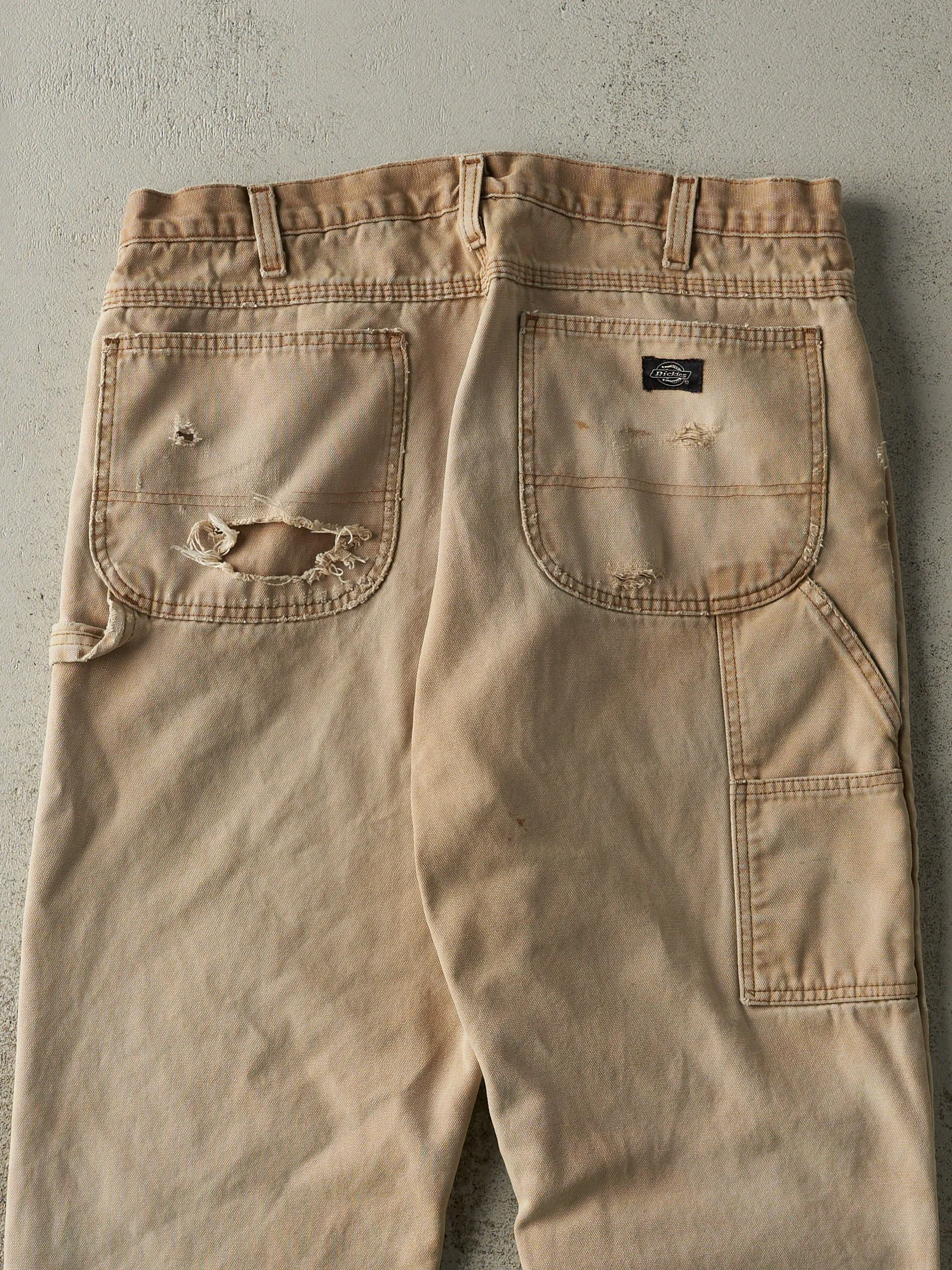 Vintage 90s Beige Dickies Fleece Lined Carpenter Pants (36x30.5) sold by Rebalance Vintage product image thumbnail 5