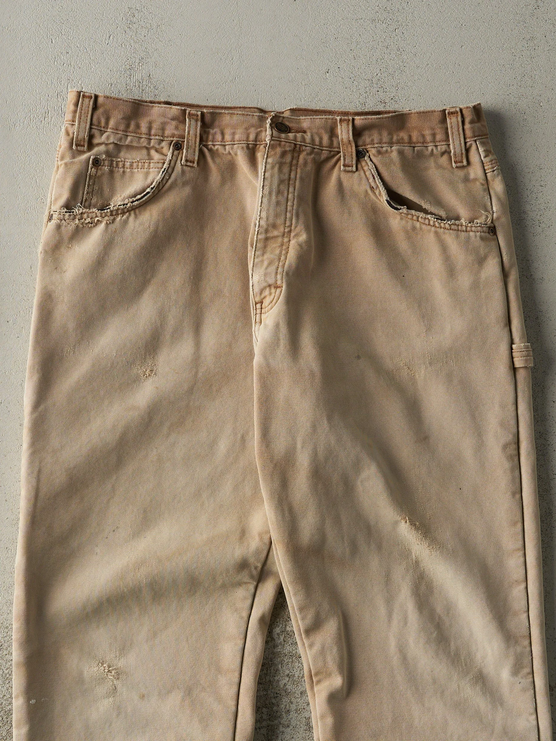 Vintage 90s Beige Dickies Fleece Lined Carpenter Pants (36x30.5) sold by Rebalance Vintage product image thumbnail 4