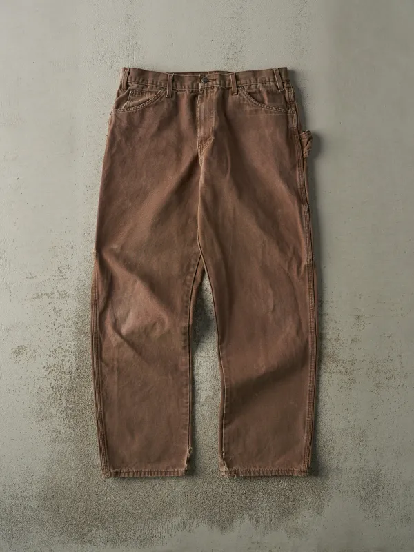 Vintage 90s Brown Dickies Carpenter Pants (33.5x31) sold by Rebalance Vintage