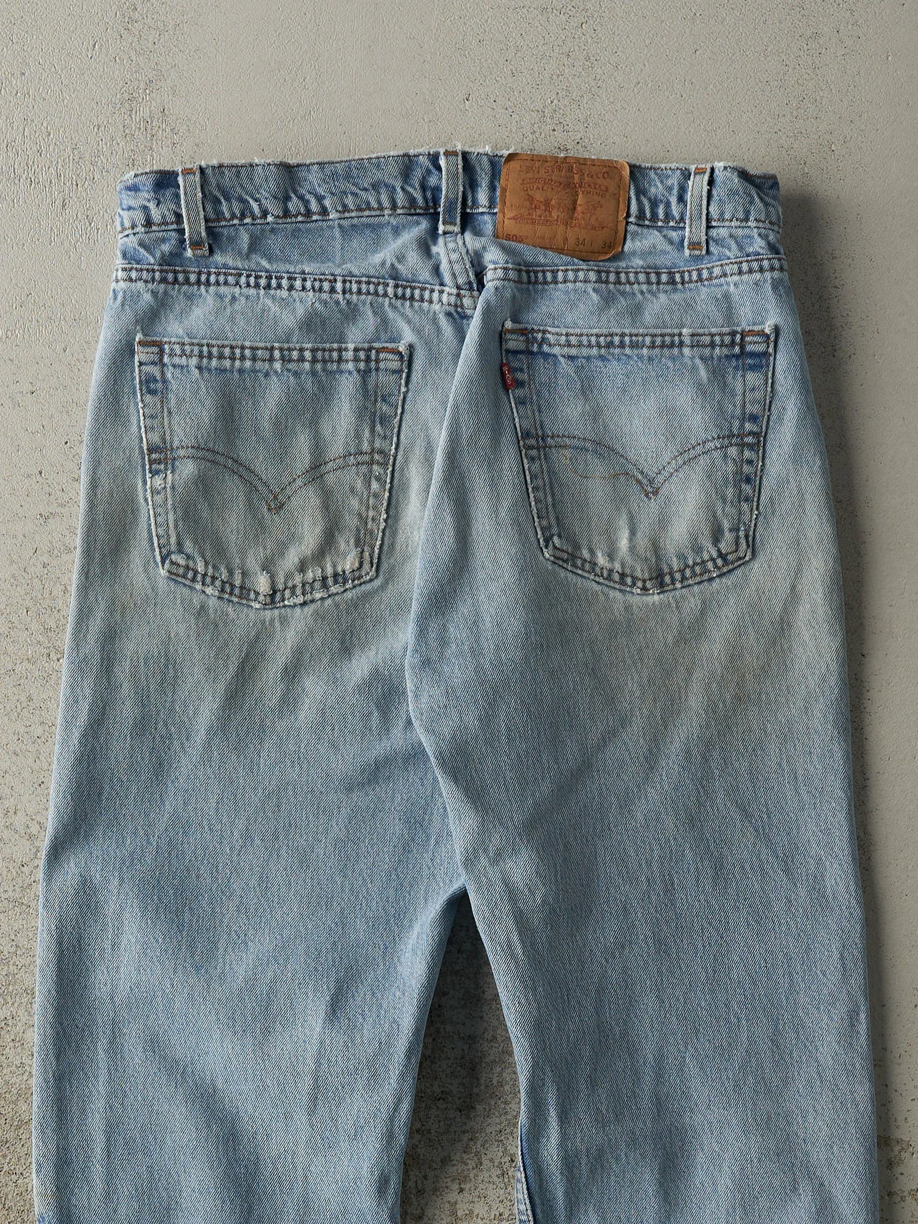Vintage 80s Light Wash Levi's 505 Jeans (33x33.5) sold by Rebalance Vintage product image thumbnail 4