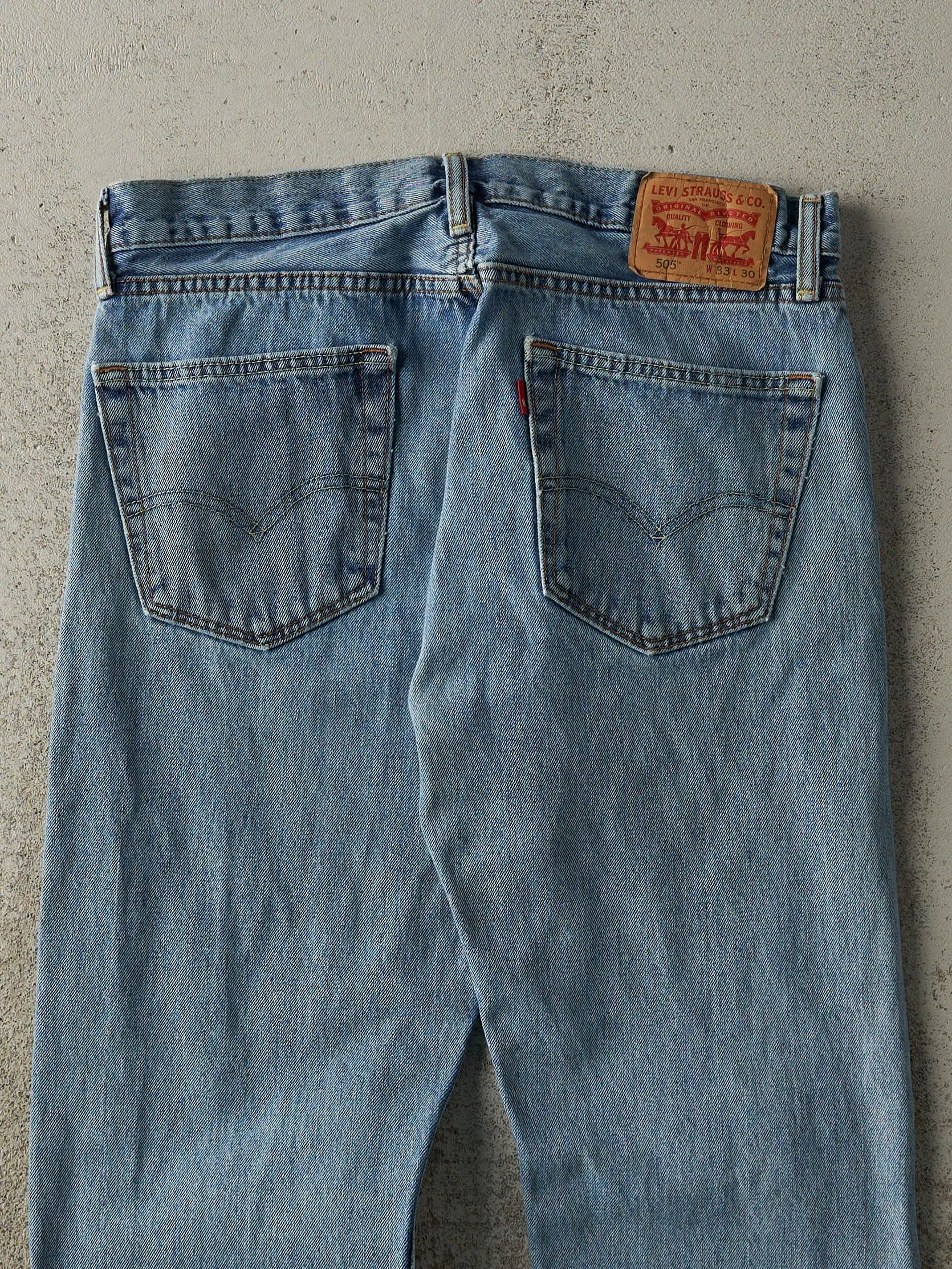 Vintage Y2K Light Wash Levi's 505 Jeans (32x30) sold by Rebalance Vintage product image thumbnail 5