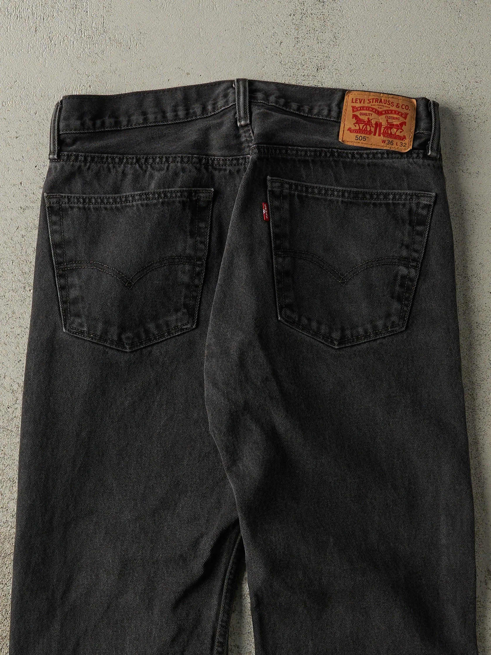 Vintage Y2K Black Levi's 505 Denim Pants (35.5x30) sold by Rebalance Vintage product image thumbnail 5