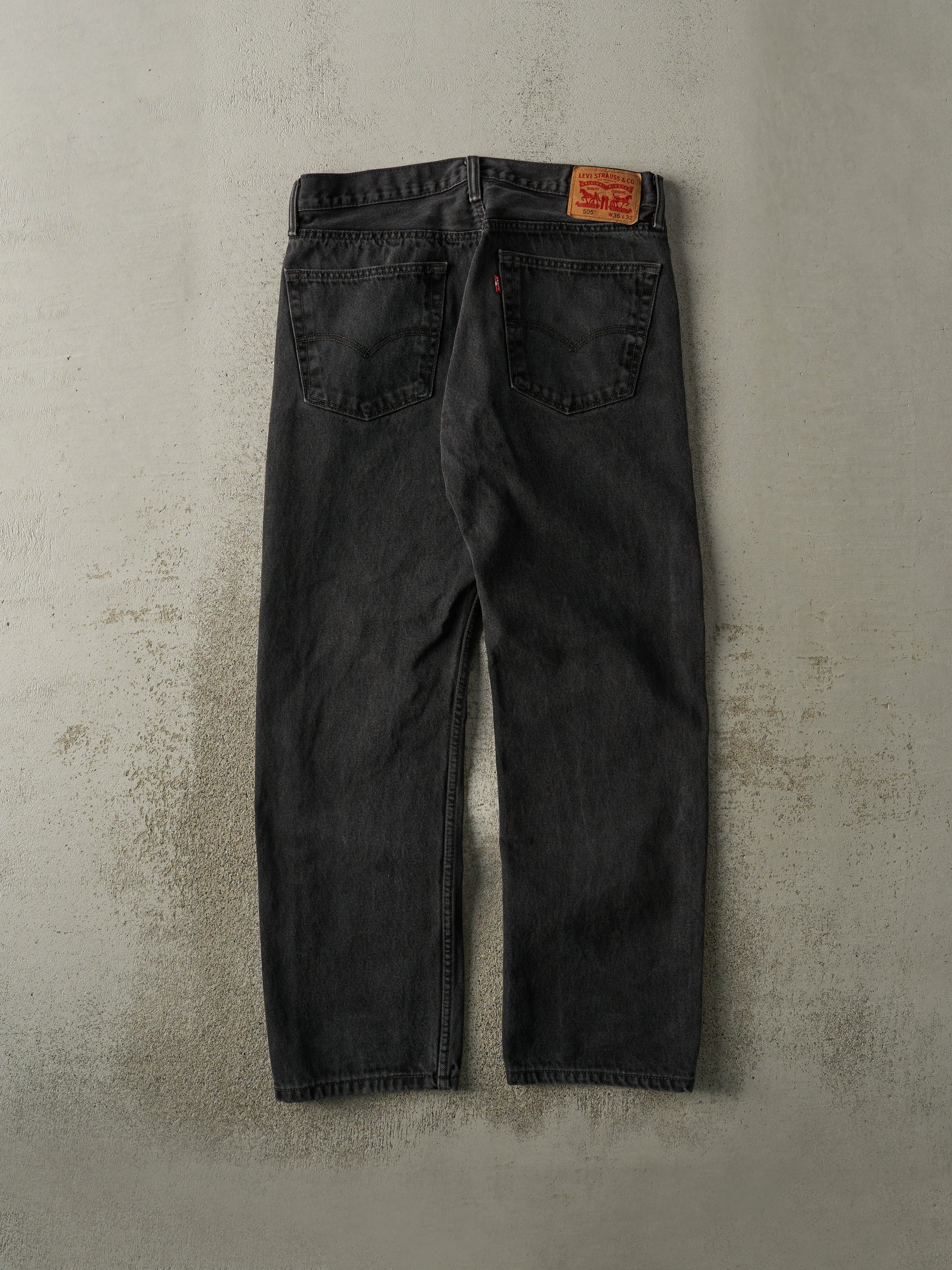Vintage Y2K Black Levi's 505 Denim Pants (35.5x30) sold by Rebalance Vintage product image thumbnail 3