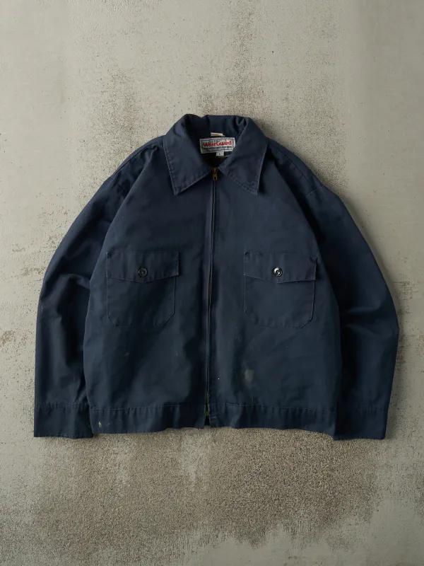 Vintage 80s Navy Blue Work Jacket (L) sold by Rebalance Vintage