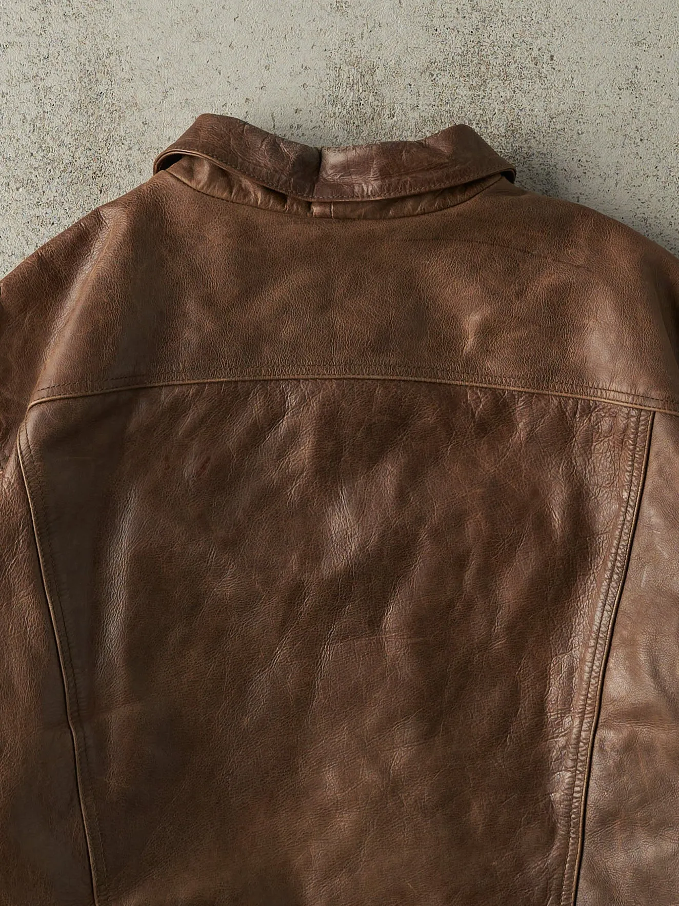 Vintage 90s Brown Gap Leather Jacket (M) sold by Rebalance Vintage product image thumbnail 4