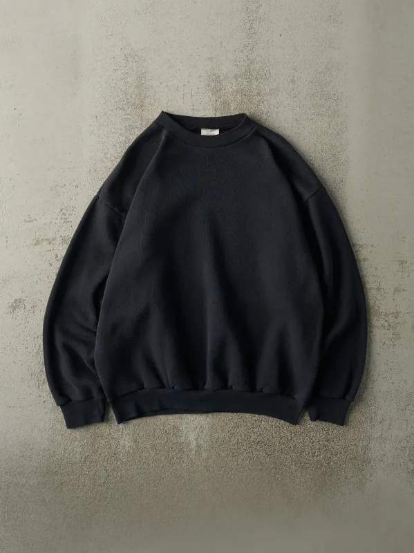 Vintage 90s Faded Black Blank Crewneck (M) sold by Rebalance Vintage